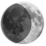 Vecteur, dessin du symbole de couleur des prévisions météorologiques pour le croissant de lune