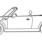 Vektorgrafikk av mini cabriolet
