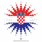 크로아티아 국기 하프 톤 디자인