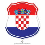 팔의 크로아티아 국기 코트