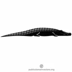 Krokodil vector silhouet