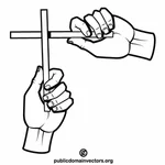 Croix faite avec des bâtons