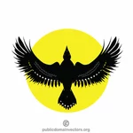 Black crow vector clip art