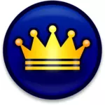 Złoty królewskiej korony ikona wektorowa