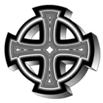 Vector afbeelding grijze Keltisch kruis