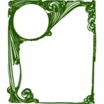 Curly green frame