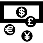 Icono de cambio de moneda