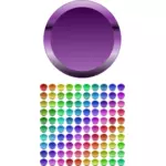 Botones de brillantes coloridos vector imagen prediseñada