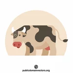 Cute cow cartoon clip art