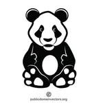 Panda bear vektor seni klip