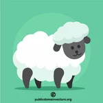 Imagem de arte de clipe de ovelha bonito