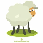 Söpö lampaiden clipart-kuva