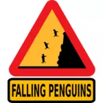 Attenzione caduta di pinguini