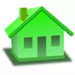 Grønne huset ikonet vektor image