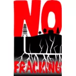Geen fracking vectorillustratie