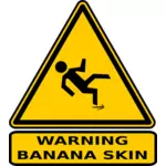 Опасность банан кожи знак векторное изображение