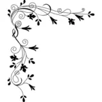 꽃 코너 테두리 장식의 벡터 그래픽