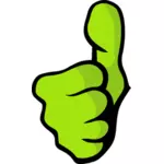 Vector image of green fist thumbs up