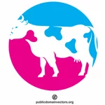 Concept de logotype de ferme laitière