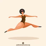 Woman dancing and jumping