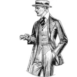 Ilustración de vector de apuesto caballero