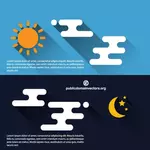 Symbole von Tag und Nacht