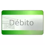 Bankamatik kartı vektör simgesi