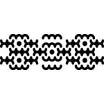 흑인과 백인 곡선 패턴의 벡터 이미지
