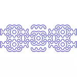 Vektor grafis dari pola swirly hiasan garis biru