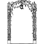 Vector image of arch decoration frame