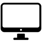 Small computer monitor vector clip art