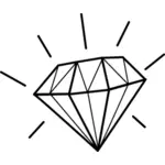 Illustrazione del diamante splendente
