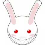 疯狂兔子微笑向量剪贴画