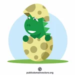 Dinosaur klekking fra et egg
