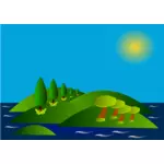 एल्बा द्वीप का वेक्टर चित्र