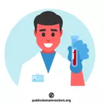 Doctor holding a test tube