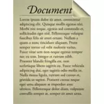 Vektor ClipArt-bilder av textbaserade dokument tecken