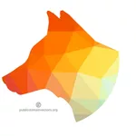 Silueta barevný pes