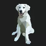 Suloinen koiran vektorikuva
