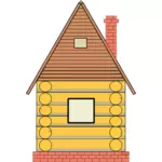 Russian small house vector drawing