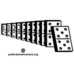 Domino pieces vector illustration