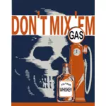 气体和酒精安全海报