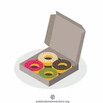 Donuts in een doos