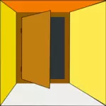 Ilustracja wektorowa wyjścia drzwi