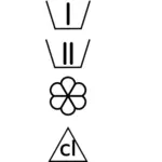 Wasmiddel container symbolen