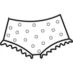 Black and white dotted panties vector image