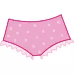 Růžové tečkované kalhotky Vektor Klipart