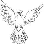 Dove bird outline drawing