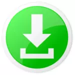 Gambar hijau putaran download ikon vektor