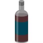 Бутылка красного вина векторная графика